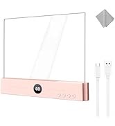 Gachiwar LED Reading Light, Rechargeable Clear Flat Book Light with 3 Colors & Timer, Dimmable Fu...