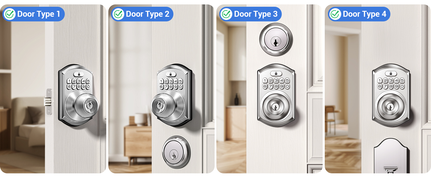 Works seamlessly with various deadbolts in placements, offering hassle-free setup for your door.