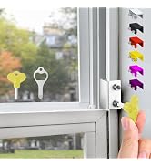 Window Locks, 4 Sets 4 Color Sliding Security Window Locks, Adjustable Aluminum Sliding Lock Wind...