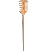 GranNaturals Edge Control Comb - 2-in-1 Grooming Accessory with Long Natural Soft Pear Wooden Han...