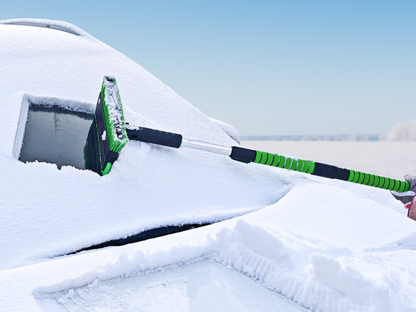 snow brush and ice scraper