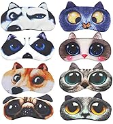 HYCLES Sleep Mask for Kids Sleeping Eye Cover Cute Cartoon Animal Funny 8 Pcs Blindfold Eyeshade ...