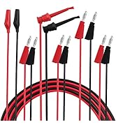 Micsoa Multimeter Leads, Electrical Test Lead Kit - Banana to Alligator Clips, Banana to Banana P...