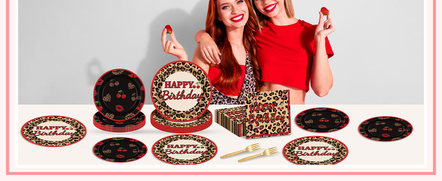 Cheetah Print Party Plates
