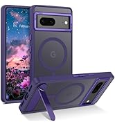 GUAGUA for Google Pixel 7 Case with Stand, Magnetic Cases with Foldable Invisible Stand Transluce...