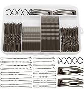Flareann Bobby Pins Set Gray – Bobby Pins, Snap Clips & U Shape Pin, Complete Hair Kit for Women ...