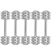 5PCS Miniature Dumbbells,1:12 Miniature Gym Equipment Dollhouse Tiny Dumbbell Toys for Doll House...