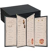 FLKQC Restaurant Menu Cover Holders, Coffee (10, 6 View (8.5"x11"))