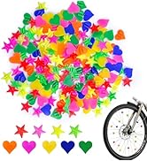OWMOSYX 180 Pieces Bike Wheel Spoke Beads Plastic Clip Beads Spoke Colorful Bicycle Bike Spoke De...