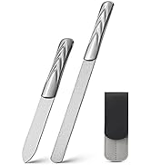 FVION Nail File Set - 2 PCS Professional Metal Nail Files, Stainless Steel Nail File for Fingerna...