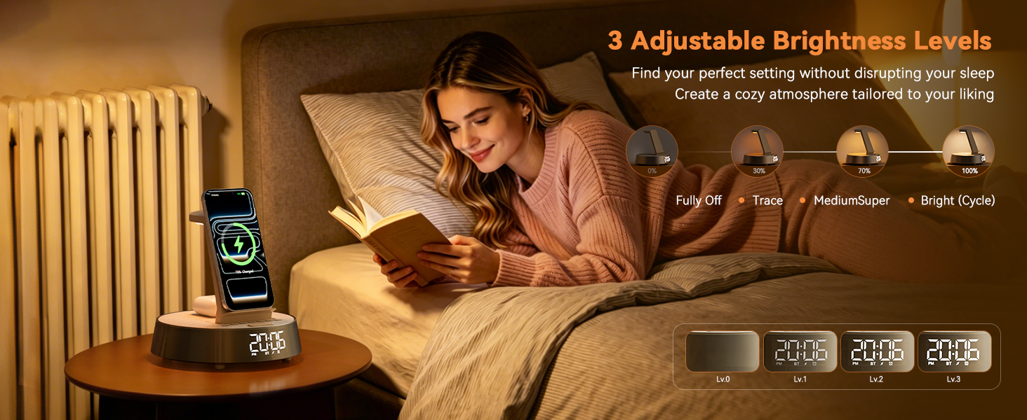 charge station with alarm clock Bluetooth speaker