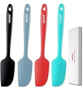 Mini Silicone Spatula - BPA Free Pro-Grade 600ºF Heat-Resistant Non-Stick Small Rubber Jar Spatul...