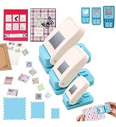 BAOFALI 3Pcs/Set Stamp Punch, 0.6 x 0.5 inch, 1 x 0.8 Inch, 1.5 inch Rectangular Stamps Punch, Le...