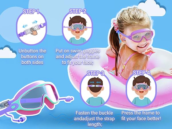 kids goggles for swimming 3-5