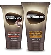 Just for Men Control GX Multipack, 2 in 1 Grey Reducing Shampoo and Conditioner and Mustache and ...