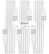 USB C to USB C Charging Cable,3Pack 6ft 60W Type C to Type C Fast Charger Cord for iPhone17/16/15...