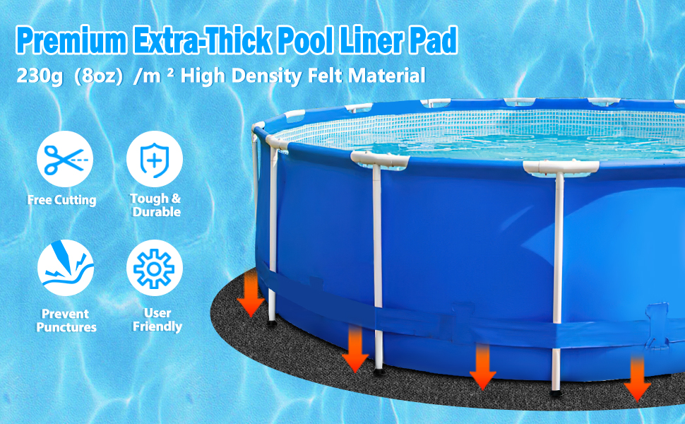 Pool Liner Pad for Pool Bottom