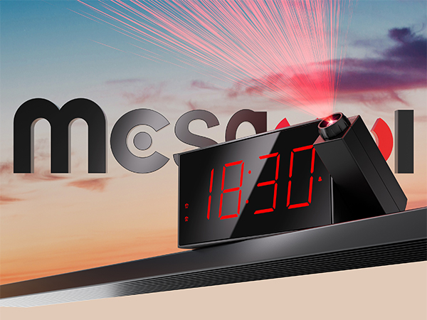 clock with projector