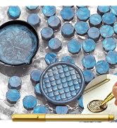 300pcs Glitter Blue Sealing Wax Beads for Wax Stamp, YOLAKIS Octagon Wax Seal Beads Seal Pellets ...