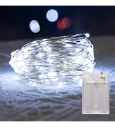 Etinga Battery Operated Fairy Lights,Flexible Copper Wire LED String Lights Battery Powered Decor...