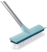 BOOMJOY Floor Scrub Brush with Long Handle -50" Stiff Brush, 2 in 1 Scrape and Brush,Tub and Tile...