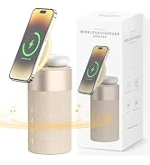 COLSUR Bluetooth Speaker, Magnetic Wireless Charger, Bluetooth Speakers with Night Light, 2 in 1 ...