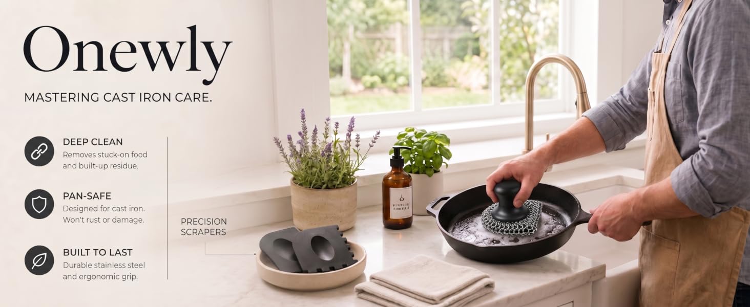 cast iron scrubber