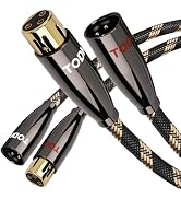 TODN A Pair Balanced XLR Cable for Audiophile, Professional XLR Mic Stereo Audio Cable with O-C-C...