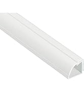 D-Line 39" White Quarter Round Cable Raceway, Corner Cord Cover, Self-Adhesive Floor Molding with...