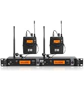 IEM1200 Wireless in Ear Monitor System 2 Channel 2/4 Bodypacks Monitoring with in Earphone Wirele...