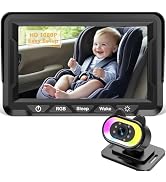 Wkzay Baby Car Camera for Backseat – HD 1080P, 150° Wide Angle, Night Vision, Easy Installation, ...