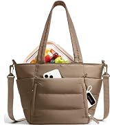 Bagstellar Lunch Box for Women Puffy Insulated Lunch Bag Tote Cooler Bag | Lightweight Quilted Pu...