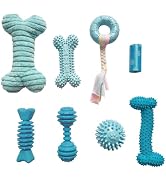 PetLike 8PCS Puppy Teething Toys Set - Interactive Dog Chew Toys with Ball & Cotton Ropes Safe & ...