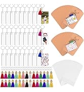 JNENERY Sublimation Keychain Blanks Bulk, 180PCS Rectangle Sublimation Blanks, MDF Keychain Blank...