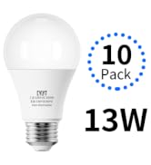 CYLYT 10-Pack Bright LED Light Bulbs 100W Equivalent, Daylight White 5000K A19 Lightbulbs, Focos ...