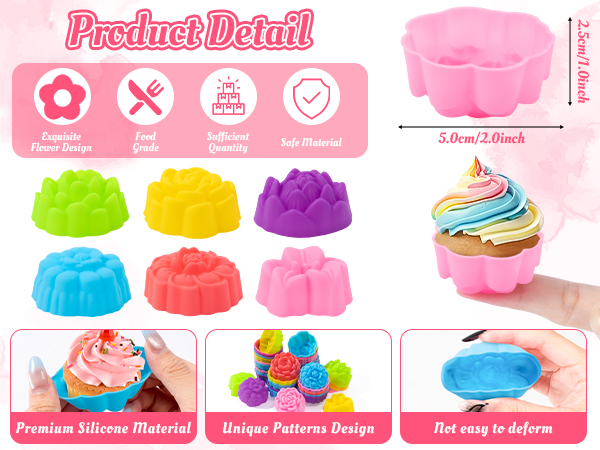 Flower Silicone Baking Cups