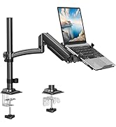 MOUNT PRO Laptop Arm Desk Mount, Single Monitor Stand with VESA Laptop Tray, Adjustable Lap Top H...