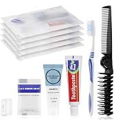Travel Toiletries Supplies Kits Disposable Toiletry Amenities Set in Bulk, Hygiene Trial Size Per...