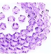 Dowarm 100PCS 8MM Crystal Bicone Beads for Crafts, Jewelry Making, DIY Bracelet, Necklace, Dolls,...
