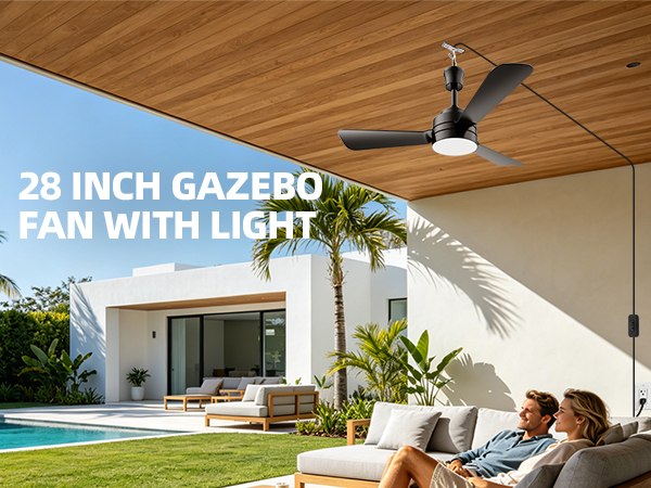 Gazebo Fan with Light