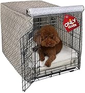 Explore Land Pattern Dog Crate Cover for 30 Inches Wire Cage, Heavy-Duty Polyester 1 2 3 Doors St...