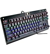 Granvela OUTEMU Brown Switches 87-Key Mechanical Keyboard - Rainbow LED Backlit | NKRO(N-Key Roll...