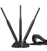TECHTOO WiFi Antenna Dual Band 2.4GHz - 5.8GHz with RP-SMA Connector Treble Antenna Magnetic Base...