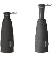 Mini Folding Travel Umbrella with Built-in Hidden Telescoping Handle,Teflon Coating, UPF 50+,UV P...