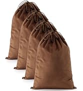 FantasyLife Shoe Bags for Travel, Washable Dust Bags for Storage & Packing, Flannel Shoe Pouch wi...