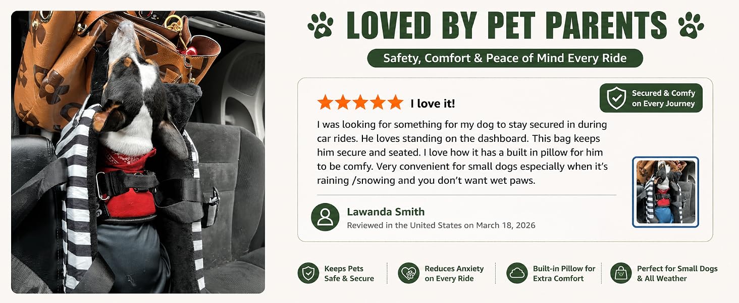 dog travel bed for car center console small dogs