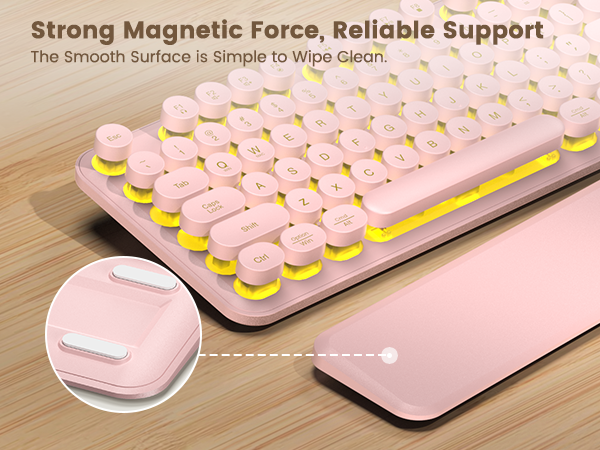 Light-up letters ensure easy typing in the dark
