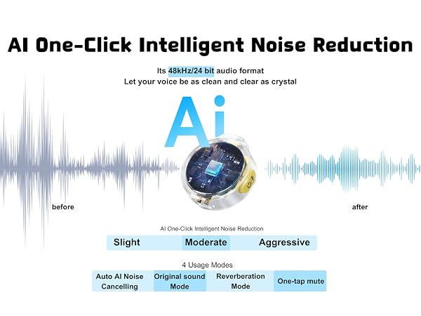 Noise cancelling mic filtering background wind for clear voice recording during outdoor vlogs