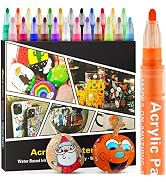 Acrylic Paint Pens Markers-24 Colors Waterproof Paint Pens for Rock Painting,Graffiti, Stone, Cer...