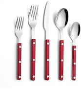 ANNOVA Silverware Set, Retro/Rivet Colorful Stainless Steel Tableware Kitchen Flatware Set Utensi...